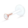 Small Stone Labret Silver LA-179